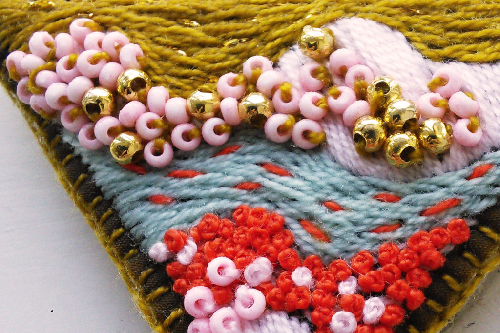 vyšívaný náhrdelník embroidered necklace